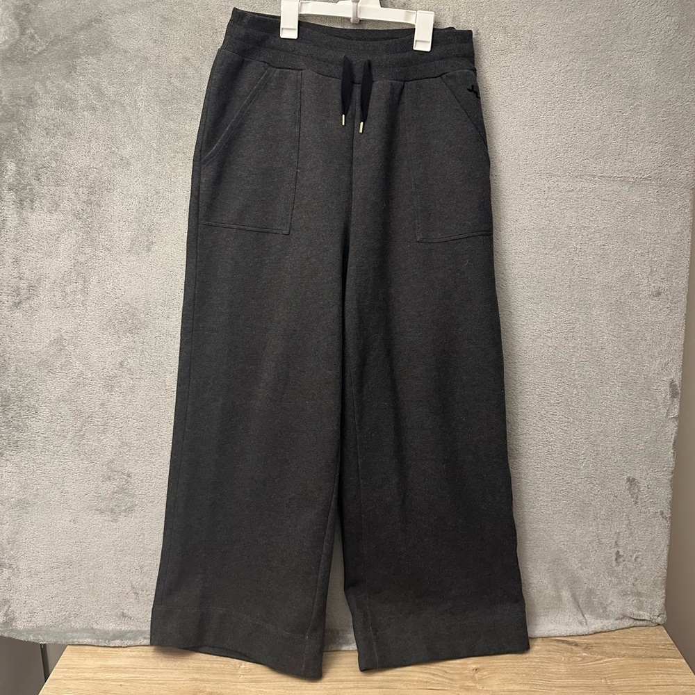 JoyLab Wide Leg Drawstring Sweatpants in Dark Gray- L